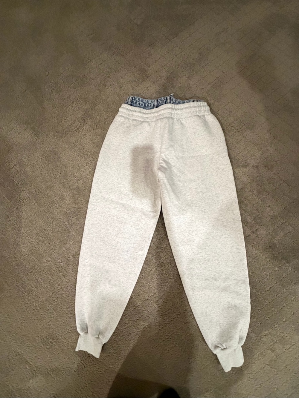 Gray Knit Drawstring Sweatpants - Picture 4 of 4